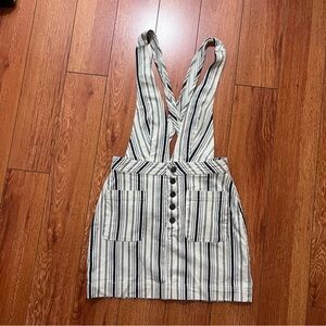 Free People Striped Overall Skirt Jumper, size 0